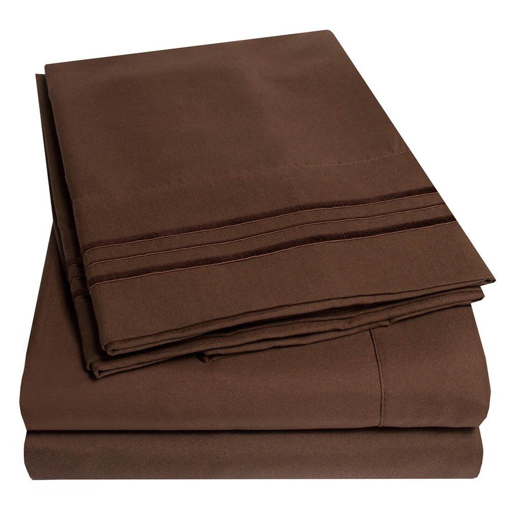 1500 Thread Count Pleated Egyptian Sheet Set by Sweet Home Collection