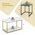 thumbnail image 3 of Gymax Set of 3 Nesting Table Modern Coffee Side Sofa Table Faux Marble Top Living Room, 3 of 10