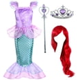 thumbnail image 1 of Disfraz de princesa sirena Joy Join para niñas pequeñas, 4T 5T con accesorios, 1 of 9