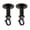 Black, variant on Rod Desyne 1 inch Industrial Pipe Wall/Ceiling Single Bracket (Pair) - Antique Brass