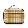 thumbnail image 2 of Yellow and White Checkered Pattern Insulated Lunch Bag Teens,Bento School Lunch Bag for Teens for Work,Picnic or Travel 10.6x7.7x4.3 Inches,12 Can Capacity, 2 of 6