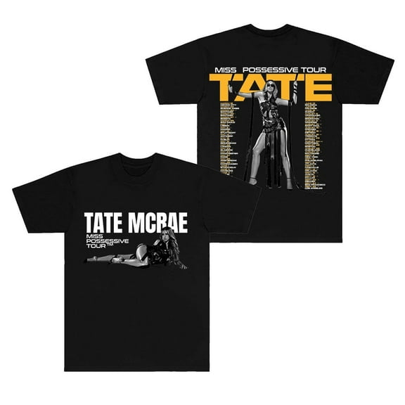 Tate McRae Miss Possessive Tour Merch Short Sleeve T-shirt Unisex Fashion Crew Neck Top