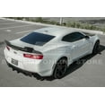 thumbnail image 4 of Replacement For 2016-Present Chevrolet Camaro ALL Models | 1LE Extended Track Style ABS Plastic PRIMER BLACK Add On Rear Trunk Lid Wing With Aluminum GLOSSY BLACK & CLEAR Center WickerBill Spoiler, 4 of 12