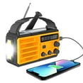 thumbnail image 3 of Solar Powered Radio Outdoor Multifunctional Hand Crank Recharging Radio Portable Camping Hiking Fishing Radio with Light Function, 3 of 6
