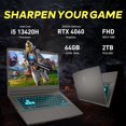 thumbnail image 3 of MSI Thin 15 Portable de Jeu 15,6 Pouces FHD 144 Hz, Intel i5-13420H, 64 Go RAM, SSD PCIe 2 To, NVIDIA GeForce RTX 4060, Clavier Rétroéclairé, Caméra Web, Win 11 Pro, Gris, Ensemble Station d'Accueil 256 Go, 3 of 8