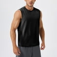 thumbnail image 2 of Cmfcve Men's Summer Tank Top Round Neck Sleeveless Under VestSolid Color Casual Muscle Tank Top, 2 of 9
