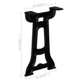 thumbnail image 4 of vidaXL Bench Legs 2 pcs Y-Frame Cast Iron, 4 of 5