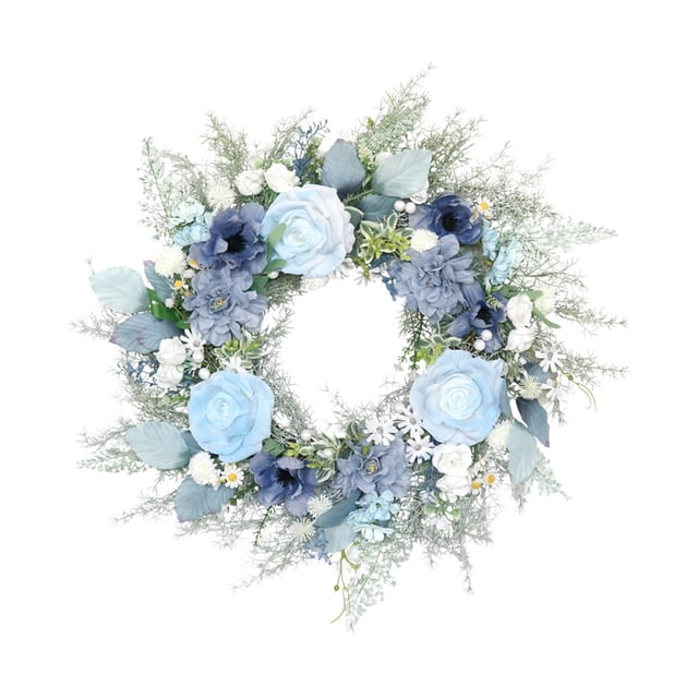 GUOOL Handmade Artificial Rose Wreath Photography Props Hanging Wreath Flower Wreath