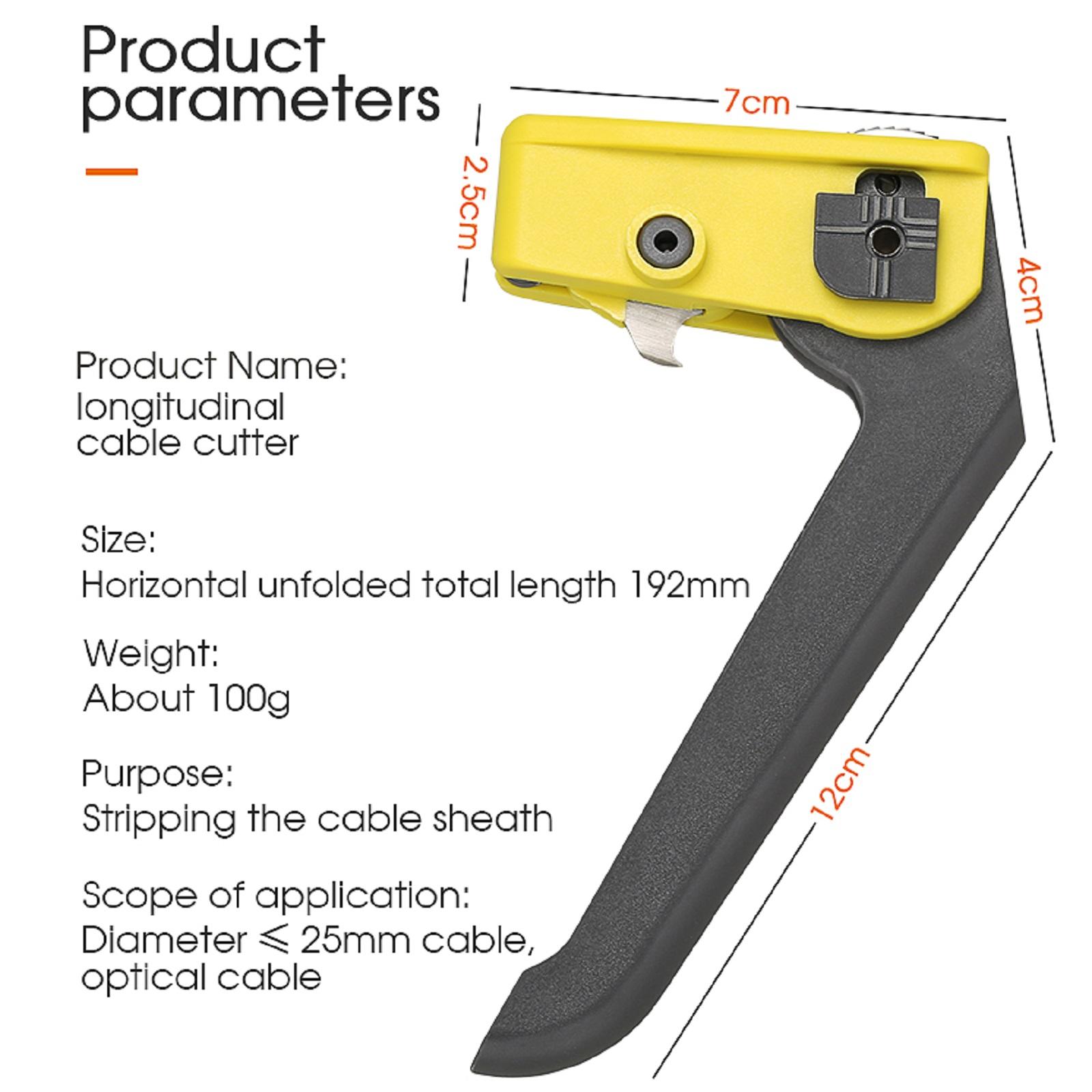 Optical Fiber Cable Cutter KMS-K Longitudinal Cable Peeler Removal Hand Tool Wire Stripper