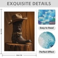 thumbnail image 3 of Diamond Art Kit for Adults, Cowboy Boot Hat Rope Rustic Diamond Painting for Adults Beginners, DIY Diamond Art Painting Kits, 5D Diamond Painting Crafts for Home Decor 12x16 Frameless, 3 of 7