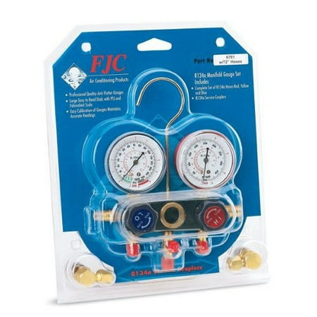 FJC 6761 R134a Aluminum Block Manifold Gauge Set