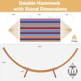 thumbnail image 4 of SUNCREAT Portable Hammock with Stand, Two Person Hammock with Stand Included, Rainbow, 4 of 8