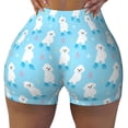 thumbnail image 2 of Daiia Skating Poodle Fun Pattern Women's Workout Shorts Biker Shorts - High Waisted Workout Spandex Tummy Control Gym Running Yoga Shorts-Medium, 2 of 8
