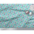 thumbnail image 2 of Soimoi Blue polyester Crepe Fabric Donuts Food Print Fabric by Yard 52 Inch Wide, 2 of 3