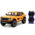 thumbnail image 1 of Jada Toys Just Trucks 1:24 2021 Ford Bronco Coche fundido a presión naranja con estante para neumáticos, juguetes para niños y adultos, 1 of 5