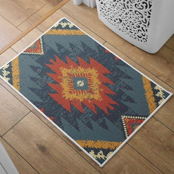 Absorbent Quick Dry Bath Mat, Non-Slip Super Strong Bath Mat, Suitable For Bathroom Shower Floor,Boho Pattern Bath Rugs