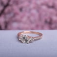 thumbnail image 4 of Everly Women's Morganite 10k Rose Gold Wedding Ring, 4 of 7