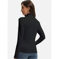 thumbnail image 2 of Women's Turtleneck Long Sleeve Shirts Slim Fitted Lightweight Base Layer Casual Tops, 2 of 6