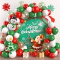 thumbnail image 1 of Kit de guirnaldas con globos para Navidad, rojo, verde y blanco, 104 unidades, 1 of 6