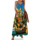 thumbnail image 1 of Dinosaurios ocultos - Elegante estampado floral - Vestido sin mangas negro y dorado Vestidos para mujer Ropa de fiesta, 1 of 7