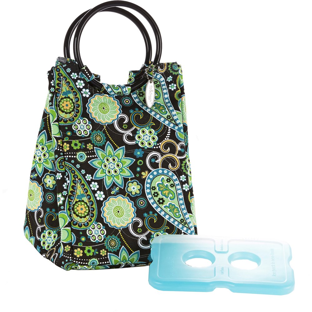 Fit & Fresh Retro Insulated Lunch Bag Green Paisley