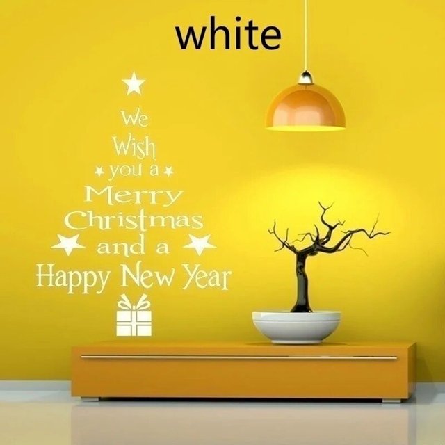 Pegatinas de pared extraíbles de árbol de Navidad, calcomanía de vinilo artística, decoración de ventana del hogar, bricolaje