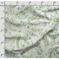 thumbnail image 2 of Soimoi Leaves Print, Velvet Fabric, Decor Sewing Fabric by The Yard 54 Inch Wide,Decorative Fabric for Upholstery and Home Accents, White, 2 of 5