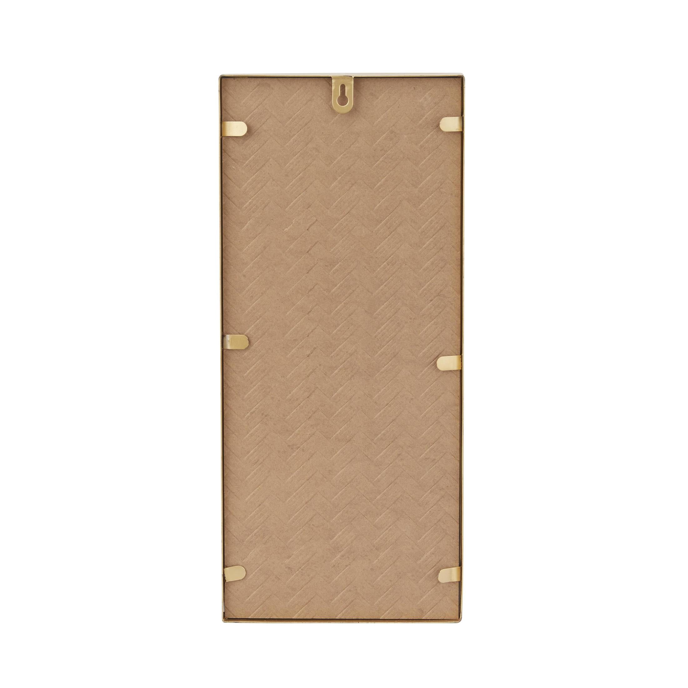 CosmoLiving by Cosmopolitan Gold Metal Geometric Pillar Wall Sconce with Mirror Backing