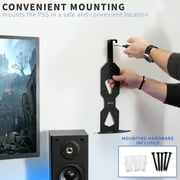 VIVO Black Steel Wall Mount Designed for PS5 Console, 2 Controller Mounts