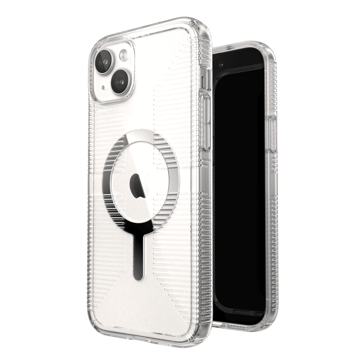Speck Gemshell Grip Shock-Resistant Slim Cell Phone Case for Apple iPhone 14 Plus/15 Plus, Clear