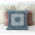 thumbnail image 6 of Holy Tie Die Flower Suede Zippered Pillow with Insert in Bright Blue 20 x 20, 6 of 6