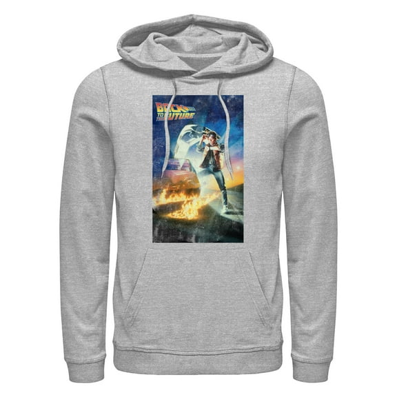 Men's Back to the Future Retro Marty McFly Poster  Pull Over Hoodie
