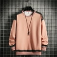 thumbnail image 2 of CLOISE Mens Sweatshirt Hoodie Pullover Big and Tall Lightweight Crew Neck Tops Solid Color Long Sleeve Pullover Clothes, 2 of 3