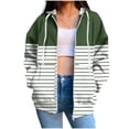 thumbnail image 2 of Zip Up Hoodie for Womens Pullover Fashion Plus Size Non Positioning Printed Long Sleeved Regular Sleeve Top Hoodie, 2 of 5
