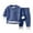 Navy, variant on Odeerbi Toddler Boys Girls Fleece Pajama Sets Fall Winter Thermal Pajamas Kids Long Sleeve Velvet Sleepwear Elastic Waist Long Pants Two-piece Lounge Set Toddler Clothes Gray
