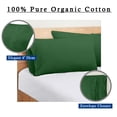 thumbnail image 3 of ROYALE LINENS 300 Thread Count 100% Long Staple Combed Cotton Pillowcases Set of 2, King Bed Pillow Cover, 20"x40", Ultra Soft, Breathable, Cool & Crisp Percale (King, Hunter Green), 3 of 9