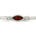 thumbnail image 5 of Sterling Silver Polished Garnet And White Topaz Ring (Size 8) Made In Thailand qr7065jan-8, 5 of 5