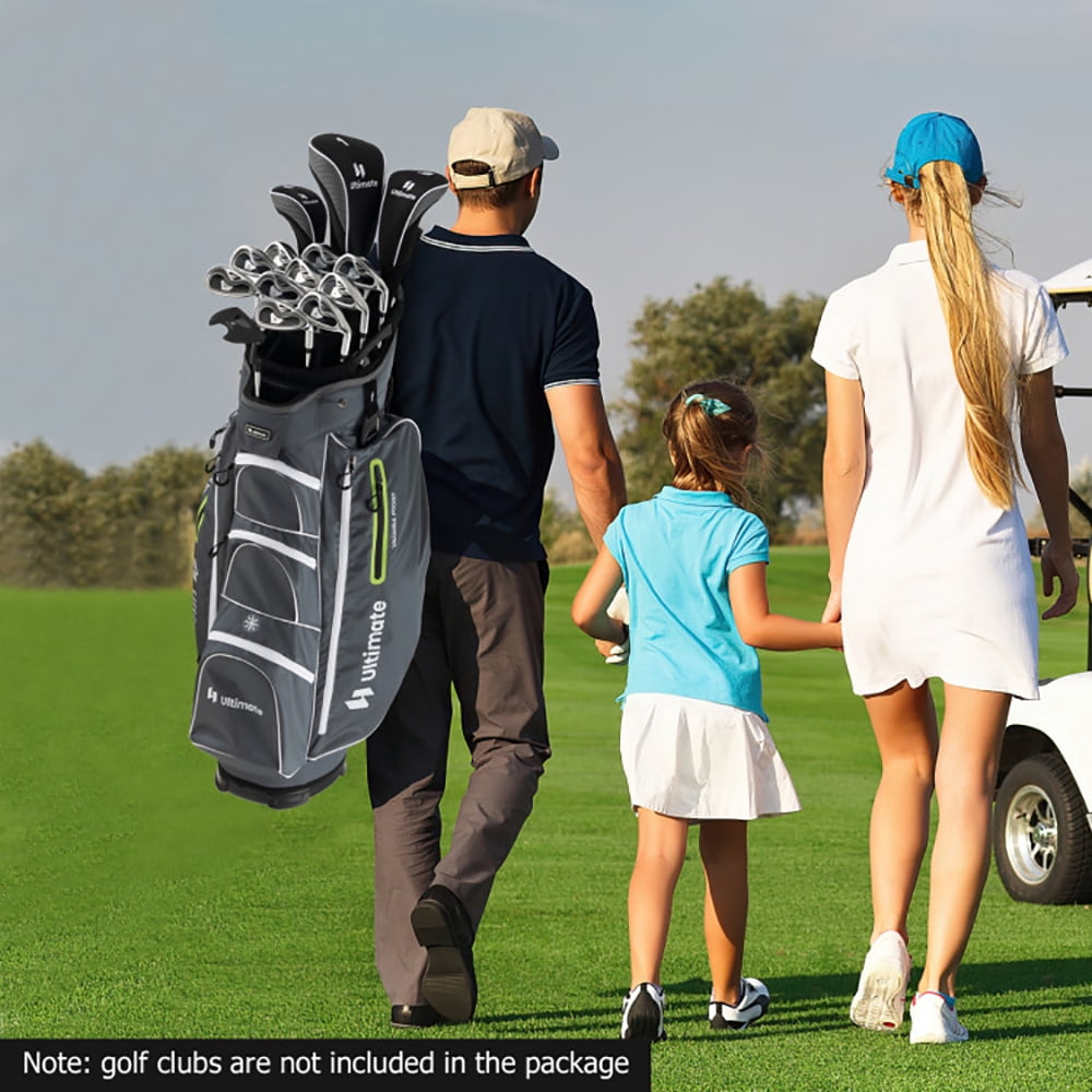 Spaco 9.5 Inch Lightweight Golf Cart Bag, Golf Cart Bag with 15 Way Top Dividers, Golf Bags for Men & Women, Green