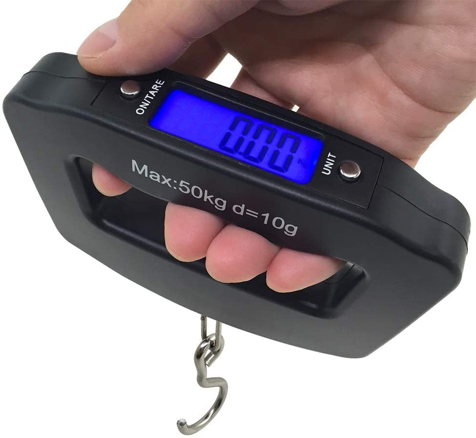 Digital Luggage Scale 50Kg/ 10G Portable LCD Display Hanging Baggage Weight Gift for Traveler 