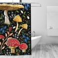 thumbnail image 2 of Mushroom Shower Curtain Colorful Mushrooms Shower Curtains for Bathroom Dark Shower Curtain Waterproof Polyester Fabric Mushroom Bathroom Decor 72x72 in, 2 of 6