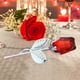 thumbnail image 4 of Rosa roja auténtica preservada | Rosa de cristal con romántica luz LED | Flor eterna de aleación | Regalo para ella en su aniversario de bodas, San Valentín o cumpleaños | Elegante caja de recuerdos, 4 of 5