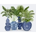thumbnail image 2 of Fab Funky 14x12 White Modern Wood Framed Museum Art Print Titled - Chinoiserie Vase Group 1, 2 of 4