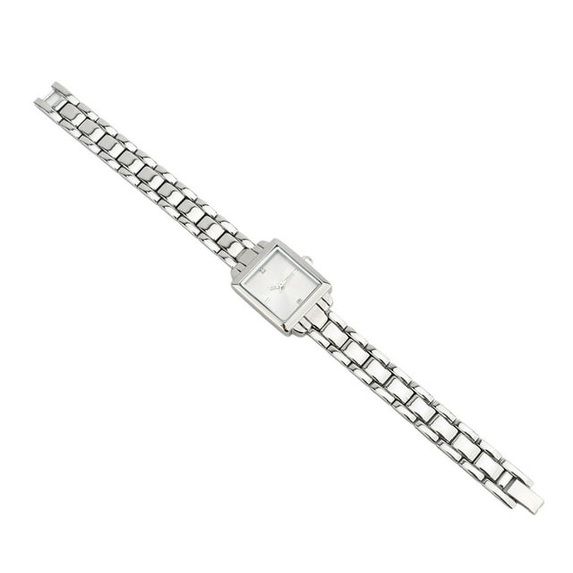 Women Stainless Steel Rhinestone Water Proof 30m Lady Watch Daily Wear Elegant Valentine Birthday Rectangular Women Stainless Steel Wristwatch Rhinestone Fashionable