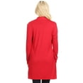thumbnail image 4 of Women's Long Sleeve Casual Duster Classic Solid Long Body Cardigan, 4 of 5