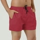 thumbnail image 2 of Pantalones cortos de natación con forro de malde color sólido con cintucon cordón pahombre rojo 30, 2 of 6