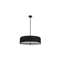 4 Light Pendant Light, Black Incandescent Chandelier for Dining Room, Living Room, Hallway
