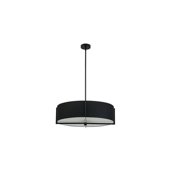 4 Light Pendant Light, Black Incandescent Chandelier for Dining Room, Living Room, Hallway