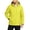 Yellow, variant on Men Softshell Jacket Hooded Regular Fit Fleece Lined Water Resistant Fabric Chest Pocket Side Zip Pockets Adjustable Cuffs For Hiking Wear