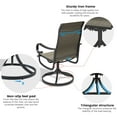 thumbnail image 5 of Vicllax Outdoor Dining Chair Patio Swivel Chairs Set of 4 Rocking Metal Textilene Fabric, Taupe, 5 of 11