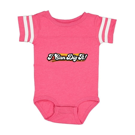

Inktastic I Can Dig It! on Retro Stripe Gift Baby Boy or Baby Girl Bodysuit